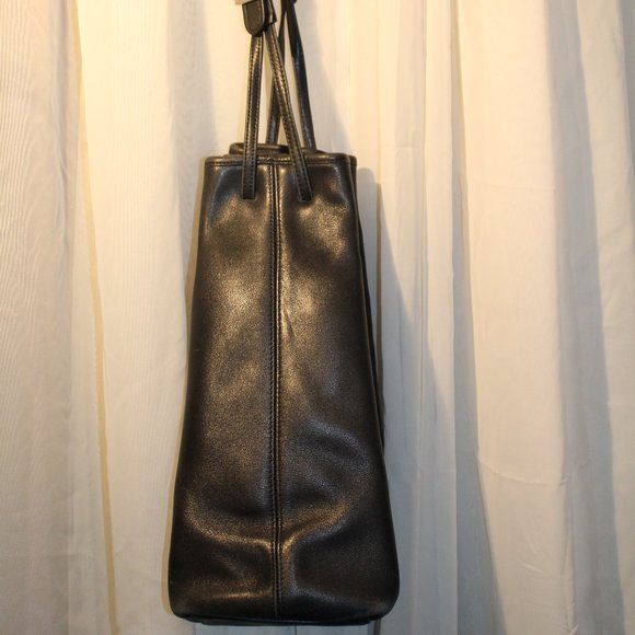 COACH The Sling Drawstring Bucket Black Leather Vintage! 9166 - Picture 6 of 8